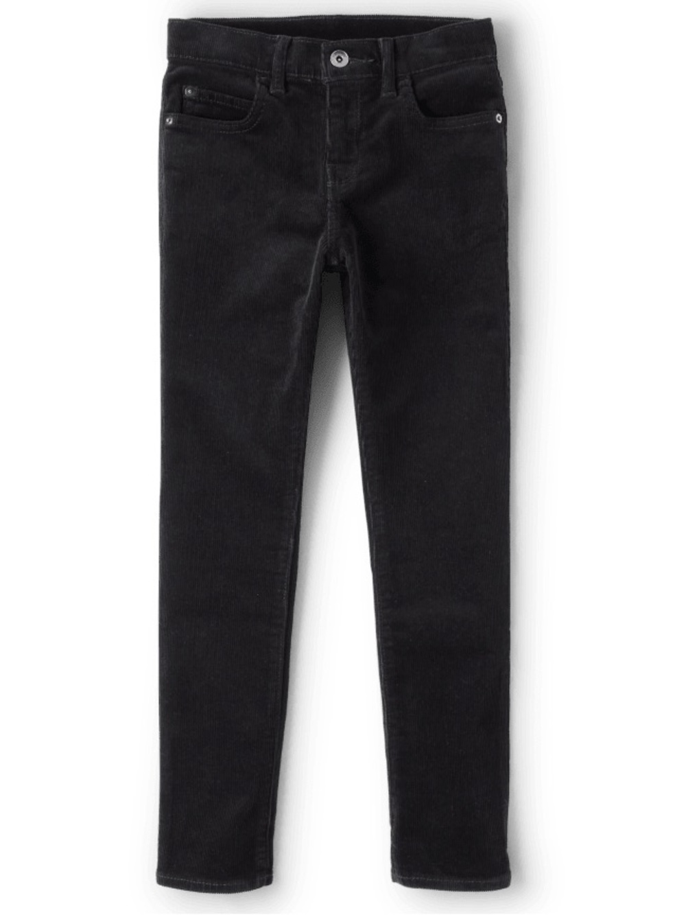 NWT The Children’s Place Boys Black Corduroy Pants Size 16 Slim Skinny